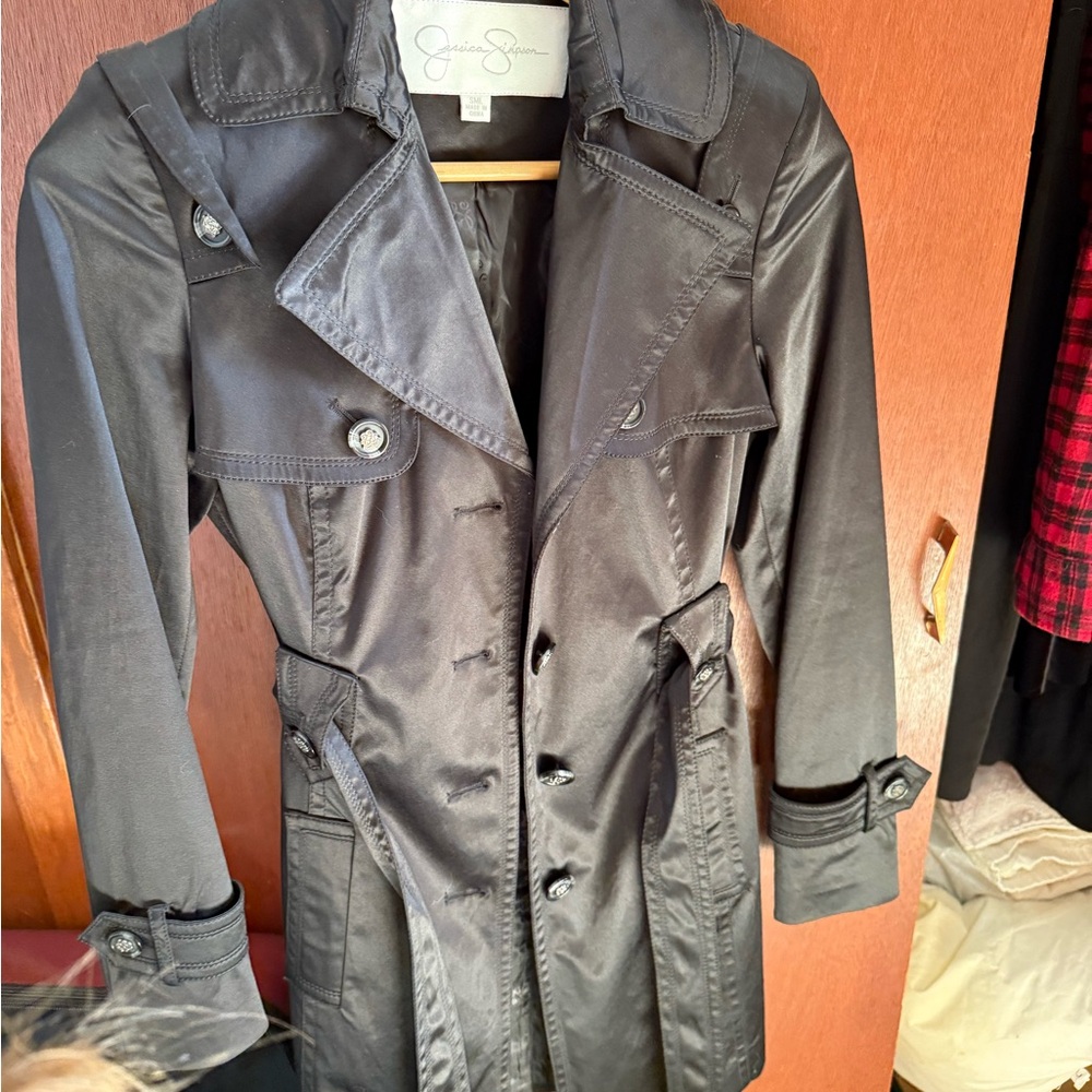Jessica Simpson Charcoal Trench Coat